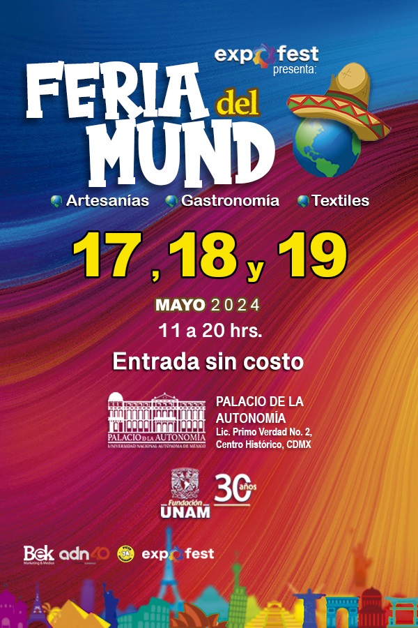 Llega la Feria del Mundo al Palacio de la Autonomía de la Fundación UNAM
